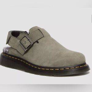 Dr. Martens Jorge II Faux Fur Lined Mules | Nickel Grey | Men’s Size 11 | NWT
